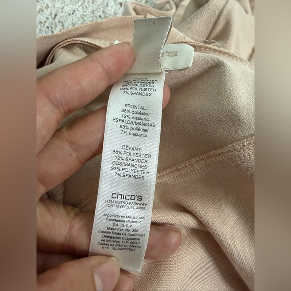 Chico’s Peach Suede Open Front Cardigan size 2 or L - Picture 4 of 9